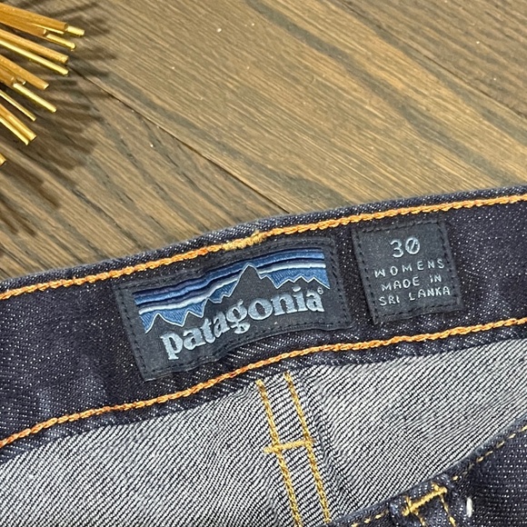 Patagonia Wonens Slim Jeans Blue Denim Dark Wash Size 30 - Picture 3 of 6